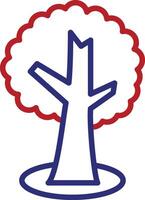 Tree Line Two Color Icon vector