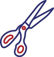 Scissors Line Two Color Icon vector