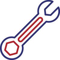 Wrench Line Two Color Icon vector