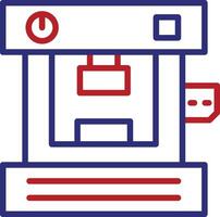 Hydraulic Press Line Two Color Icon vector