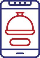 Food App Line Two Color Icon vector