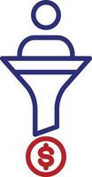 Lead Line Two Color Icon vector