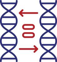 Cloning Line Two Color Icon vector