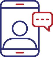 Influence Line Two Color Icon vector