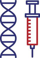 Genetic Engineering Line Two Color Icon vector