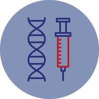 Genetic Engineering Line Two Color Circle Icon vector