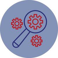 Keyword Optimization Line Two Color Circle Icon vector