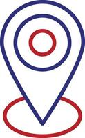 Local Line Two Color Icon vector