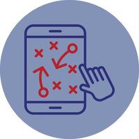 Algorithm Update Line Two Color Circle Icon vector