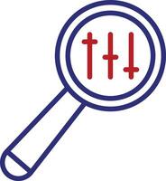 Search Volume Line Two Color Icon vector