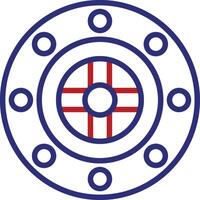 5d Optical Line Two Color Icon vector