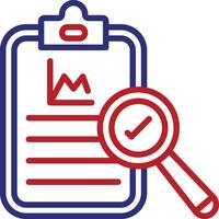 Audit Line Two Color Icon vector