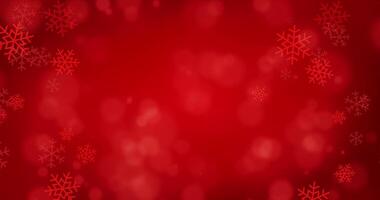 Animated background with a red gradient and snowflakes falling. The snowflakes are various sizes and rotate as they fall video