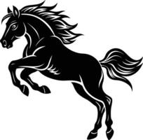 illustration image of a silhouette of a mythical creature of pegasus on a white background. vector