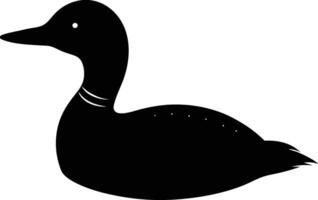 loon silhouette illustration isolated on white background eps 10 vector