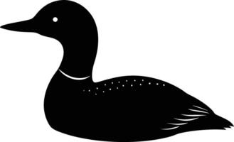 loon silhouette illustration isolated on white background eps 10 vector
