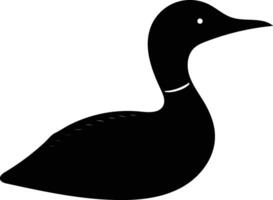 loon silhouette illustration isolated on white background eps 10 vector