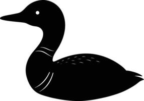 loon silhouette illustration isolated on white background eps 10 vector