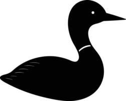 loon silhouette illustration isolated on white background eps 10 vector