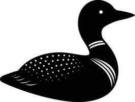 loon silhouette illustration isolated on white background eps 10 vector