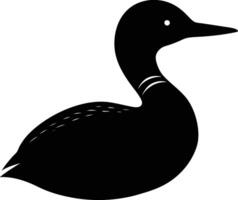 loon silhouette illustration isolated on white background eps 10 vector