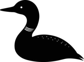 loon silhouette illustration isolated on white background eps 10 vector