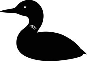 loon silhouette illustration isolated on white background eps 10 vector