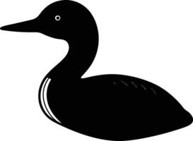 loon silhouette illustration isolated on white background eps 10 vector