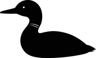 loon silhouette illustration isolated on white background eps 10 vector