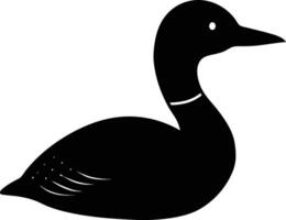 loon silhouette illustration isolated on white background eps 10 vector