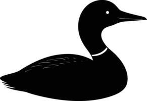 loon silhouette illustration isolated on white background eps 10 vector