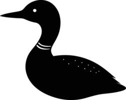 loon silhouette illustration isolated on white background eps 10 vector