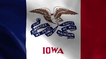 Iowa Waving Flag. National 3d Iowa Flag Waving. Iowa Flag 4k Resolution Background. video