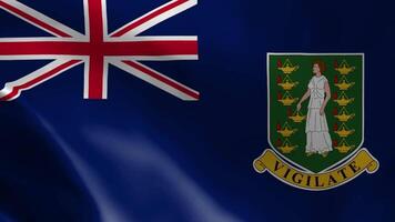 Virgin Islands flag in the wind. Detailed fabric texture. video