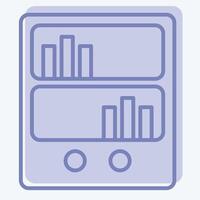 Icon Book Shelf. related to Book symbol. two tone style. simple design illustration vector