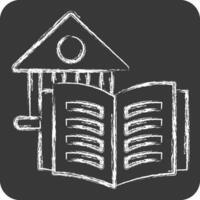 Icon Library. related to Book symbol. chalk Style. simple design illustration vector