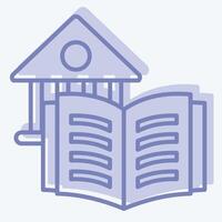 Icon Library. related to Book symbol. two tone style. simple design illustration vector
