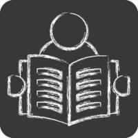 Icon Read. related to Book symbol. chalk Style. simple design illustration vector