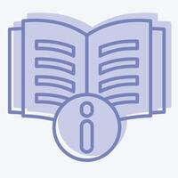 Icon Instructions. related to Book symbol. two tone style. simple design illustration vector