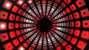 Red and White Strobe Square Elements Tunnel Background VJ Loop in 4K video