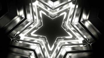 White Star Strob Tunnel Background VJ Loop in 4K video