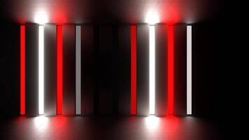 Red and White Neon Color Wall Background VJ Loop in 4K video