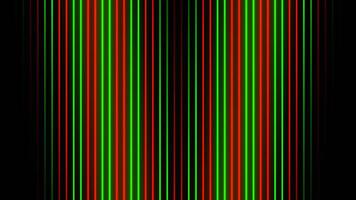 Red and Green Descending Endless Neon Lines Background VJ Loop in 4K video