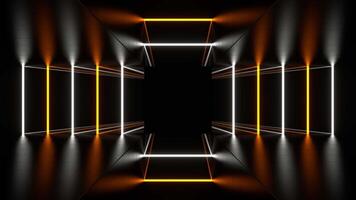 Orange and White Lines Move in Different Directions Background VJ Loop in 4K video