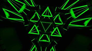 Mirrored Tunnel with Green and Red Neon Strobe Background VJ Loop in 4K video