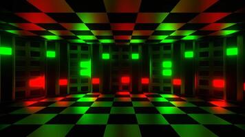 Red and Green Neon Circular Light Strobe Effect Background VJ Loop in 4K video
