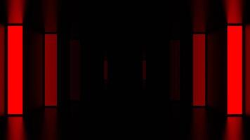 Corridor with Red Neon Stepped Walls Background VJ Loop in 4K video