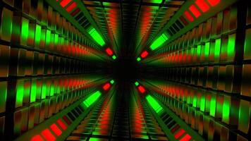 Red and Green Abstract Energy Tunnel Background VJ Loop in 4K video