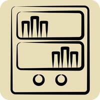 Icon Book Shelf. related to Book symbol. hand drawn style. simple design illustration vector
