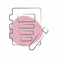 Icon Note Book. related to Book symbol. Color Spot Style. simple design illustration vector